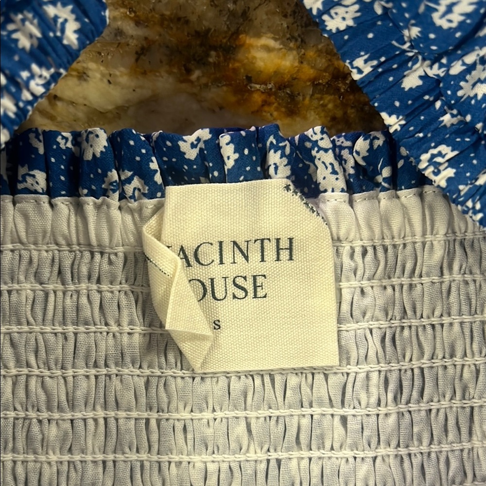 Tuckernuck Hyacinth House Blue Ditsy Floral Pai Mini Dress Size Small - Picture 8 of 8
